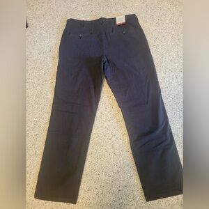 36 x 32 Mens Croft & Barrows Straight Fit Jet Black pants with red/black lining